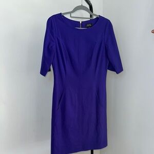Tahari Vibrant Purple Midi Dress